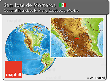 Physical Location Map of San José De Morteros