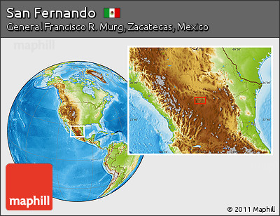 Physical Location Map of San Fernando