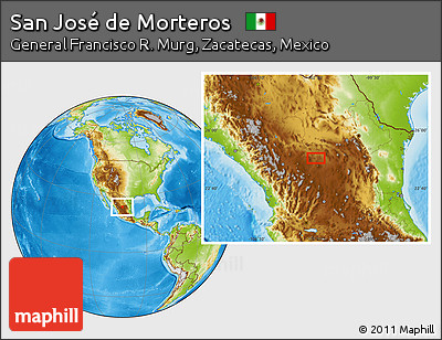 Physical Location Map of San José De Morteros