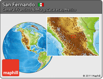 Physical Location Map of San Fernando