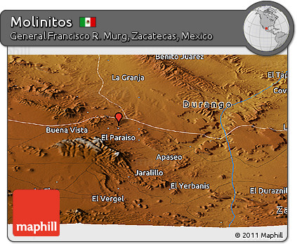 Physical Panoramic Map of Molinitos