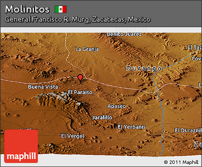 Physical Panoramic Map of Molinitos
