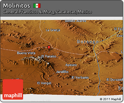 Physical Panoramic Map of Molinitos