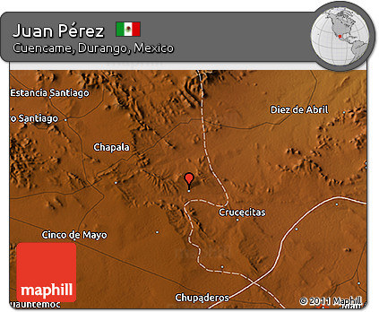 Physical 3D Map of Juan Pérez