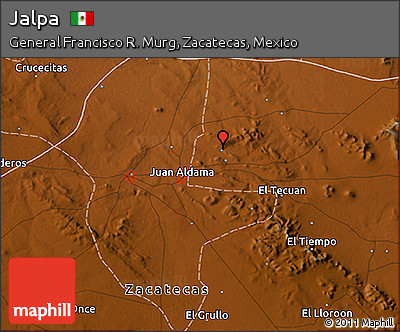 Physical 3D Map of Jalpa