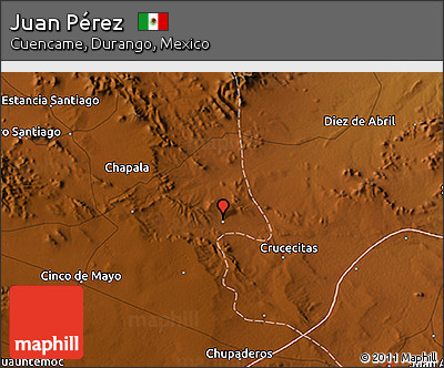 Physical 3D Map of Juan Pérez