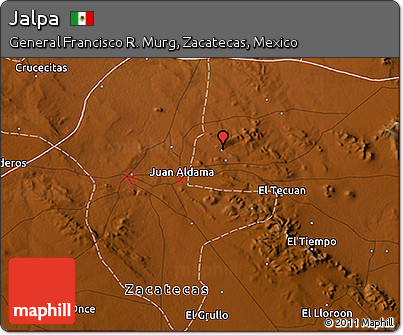 Physical 3D Map of Jalpa