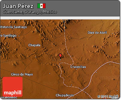 Physical 3D Map of Juan Pérez