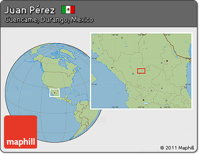 Savanna Style Location Map of Juan Pérez