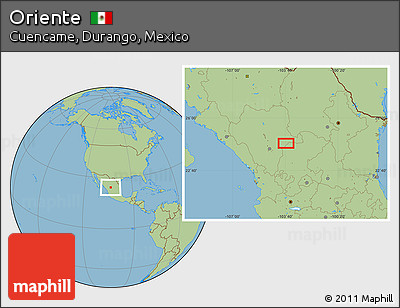 Savanna Style Location Map of Oriente