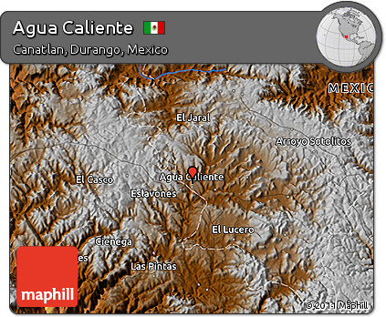 Physical 3D Map of Agua Caliente