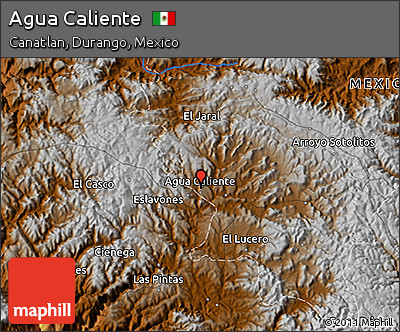 Physical 3D Map of Agua Caliente