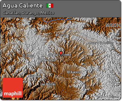 Physical 3D Map of Agua Caliente
