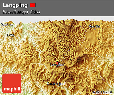 Physical 3D Map of Langping