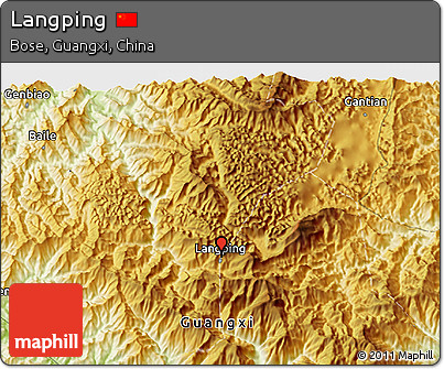 Physical 3D Map of Langping
