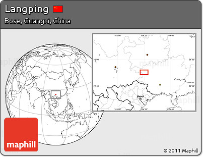 Blank Location Map of Langping