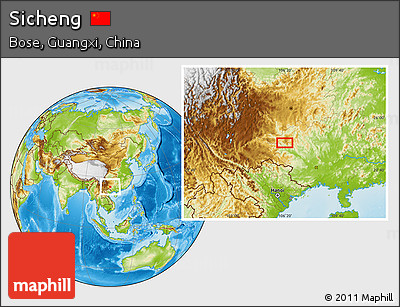Physical Location Map of Sicheng