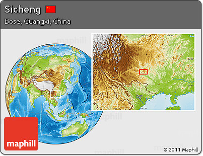 Physical Location Map of Sicheng