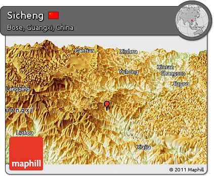 Physical Panoramic Map of Sicheng