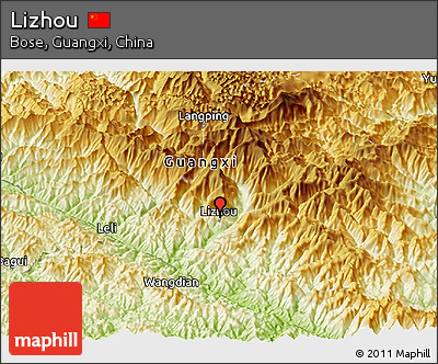 Physical Panoramic Map of Lizhou