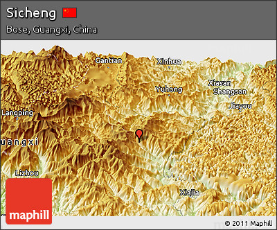 Physical Panoramic Map of Sicheng
