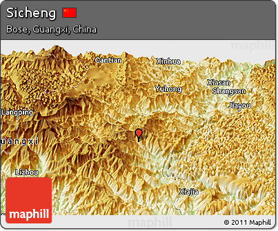 Physical Panoramic Map of Sicheng
