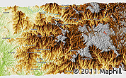 Physical 3D Map of the area around 24° 22' 49" N, 106° 10' 30" W