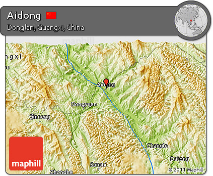 Physical 3D Map of Aidong