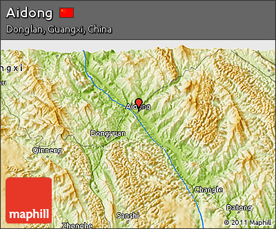 Physical 3D Map of Aidong