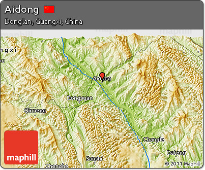 Physical 3D Map of Aidong