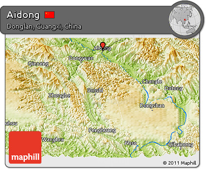 Physical Panoramic Map of Aidong