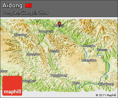 Physical Panoramic Map of Aidong