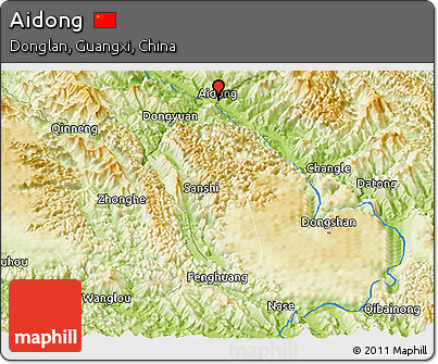 Physical Panoramic Map of Aidong