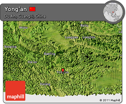 Satellite Panoramic Map of Yong'an