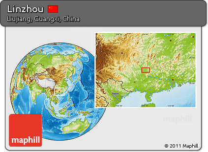 Physical Location Map of Linzhou