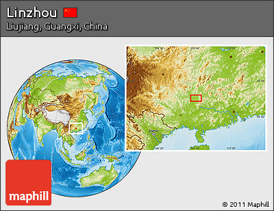 Physical Location Map of Linzhou