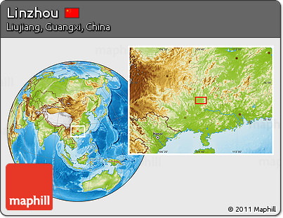 Physical Location Map of Linzhou