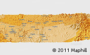 Political Panoramic Map of Sanjiang