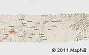 Shaded Relief Panoramic Map of Sanjiang