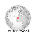 Outline Map of the Area around 24° 22' 49" N, 10° 7' 30" W, rectangular outline