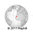 Outline Map of the Area around 24° 22' 49" N, 11° 49' 29" W, rectangular outline