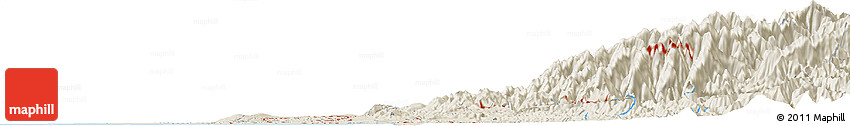 Shaded Relief Horizon Map of Ba-chiao-k'eng Shaded Relief Horizon Map of Ba-chiao-k'eng