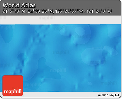 Political 3D Map of the Area around 24° 22' 49" N, 124° 52' 30" W
