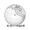 Outline Map of the Area around 24° 22' 49" N, 126° 34' 29" W, rectangular outline