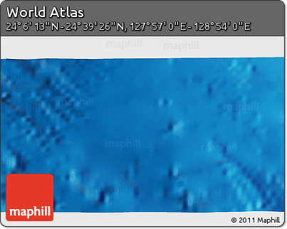 Physical 3D Map of the Area around 24° 22' 49" N, 128° 25' 30" E
