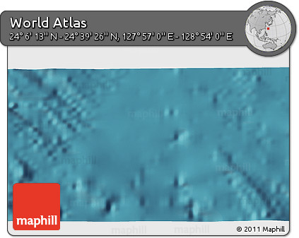 Satellite 3D Map of the Area around 24° 22' 49" N, 128° 25' 30" E