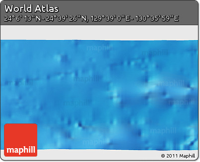Physical 3D Map of the Area around 24° 22' 49" N, 130° 7' 30" E