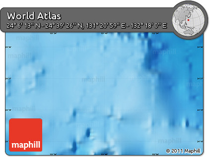 Physical Map of the Area around 24° 22' 49" N, 131° 49' 29" E