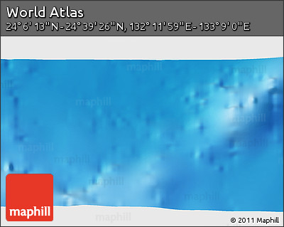 Physical 3D Map of the Area around 24° 22' 49" N, 132° 40' 30" E