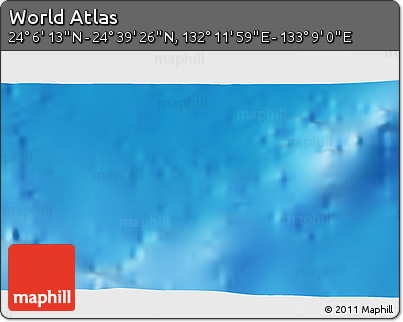 Physical 3D Map of the Area around 24° 22' 49" N, 132° 40' 30" E